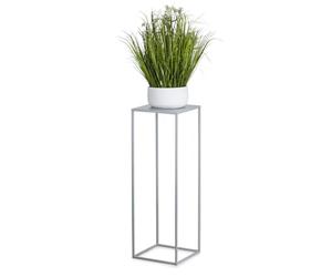 HowHomely Parterre de fleurs en métal gris 76 cm de haut - Tabouret de fleurs en métal robuste et robuste - Support de plantes pour décorer votre salon, chambre à coucher ou bureau