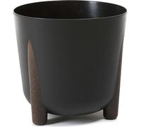 HowHomely Pot de fleurs 25cm de hauteur - Pot de fleurs noir - Pot de fleurs en plastique
