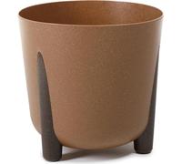 HowHomely Pot de fleurs 28cm de hauteur - Pot de fleurs en bois - Pot de fleurs en plastique