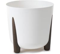 HowHomely Pot de fleurs 32cm de hauteur - Pot de fleurs blanc - Pot de fleurs en plastique