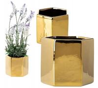 HowHomely Pot de fleurs décoratif Mia Gold Glamour Style 12 cm