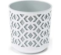 HowHomely Pot de fleurs Etnic 14 cm de hauteur, bac à plantes avec pieds, blanc Cache-pot pour jardin balcon