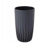 HowHomely Pot de fleurs haut rayé Eco - 25 x 42 cm - Grand pot de fleurs moderne en plastique - Poignée en métal - Pot de fleurs recy n plastique - Pour l'intérieur et l'extérieur - Grand -