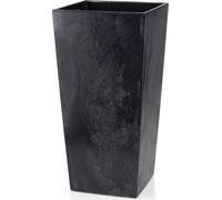 HowHomely Pot de fleurs Porto 67,7 cm de hauteur, bac à plantes, noir Cache-pot pour jardin balcon