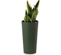 HowHomely Pot de fleurs Urbanika 47 cm de hauteur, bac à plantes, vert Cache-pot pour jardin balcon