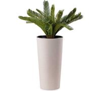 HowHomely Pot de fleurs Urbanika ECO 57 cm de hauteur, bac à plantes, beige Cache-pot pour jardin balcon