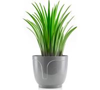 HowHomely Pot de fleurs Zoe hauteur 14 cm, bac à plantes, gris Cache-pot pour jardin balcon