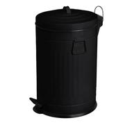 HowHomely Poubelle avec couvercle - Noir mat - 20 l