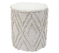 HowHomely Pouf bouffé - Coussin de sol - 37 x 37 x 41 cm - Beige - Coussin d'assise moderne et tabouret décoratif pour salon, chambre à coucher, couloir ou chambre d'enfant - Compact et polyvalent