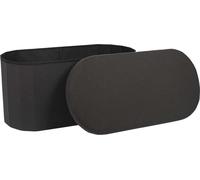 HowHomely Pouf noir 76 x 38 x 38 cm Pouffe