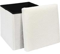 HowHomely Pouffe creme Puff 38 x 38 x 38 cm Sitzhocker