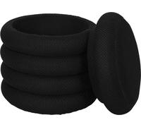 HowHomely | Pouffe - noir Puff - 37x37x42cm - Pouf en tissu