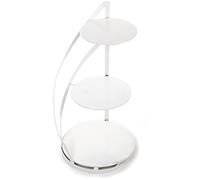 HowHomely Présentoir blanc à 3 étages de 60 cm de haut pour gâteaux, cupcakes et muffins - Idéal comme présentoir élégant pour gâteaux de mariage et support à gâteau