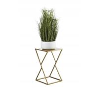 HowHomely Présentoir moderne en métal doré 40 cm en forme de X