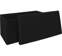 HowHomely Puff noir Pouf 76 x 38 x 38 cm Pouffe
