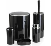 HowHomely set de salle de bain Carmen noir/chrome