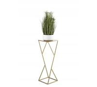 HowHomely Support à fleurs en métal 70 x 24 cm - Support floral solide et minimaliste - Support pour plantes doré pour la décoration de la maison comme le salon ou la chambre à coucher