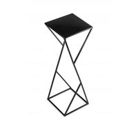 HowHomely Support à fleurs en métal 70 x 24 cm - Tabouret de fleurs solide et minimaliste - Noir - Support pour plantes pour la décoration de la maison comme le salon ou la chambre à coucher