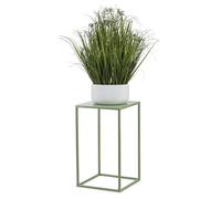HowHomely Support à fleurs en métal vert 40 cm de haut - Support à fleurs métallique solide et robuste - Support pour plantes pour la décoration du salon, de la chambre ou du bureau