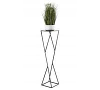 HowHomely Support de fleurs en métal - 100 x 24 cm - Tabouret à fleurs solide et minimaliste - Noir - Pour la décoration de la maison comme le salon ou la chambre à coucher