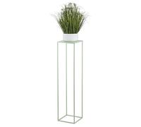HowHomely Support de fleurs en métal bleu vert 100 cm de haut - Tabouret de fleurs solide et robuste en métal - Support pour plantes pour la décoration dans le salon, la chambre à coucher ou le bureau