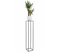 HowHomely Support de fleurs en métal noir - 130 cm - Haut - Support de pot de fleurs noir
