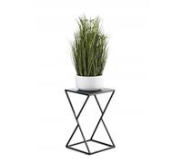 HowHomely Support de fleurs en métal noir - 40 cm - Style loft - Support de fleurs haut - Support de fleurs noir - Support de pot de fleurs en métal