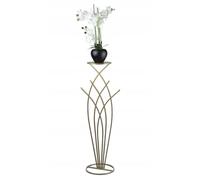 HowHomely Support de plantes en métal 100 cm doré rond moderne décoratif