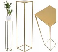 HowHomely Support pour plantes en métal doré 100 cm de haut - Support pour plantes solide et robuste en métal - Support pour plantes pour la décoration du salon, de la chambre ou du bureau