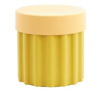 HowHomely Table basse 36 x 36 x 37 cm - Design jaune - Table d'appoint légère en plastique avec surface brillante - Élément décoratif