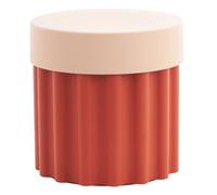 HowHomely Table basse 36 x 36 x 37 cm - Design rouge - Table d'appoint légère en plastique avec surface brillante - Élément décoratif