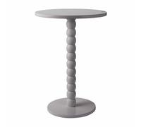 HowHomely Table basse d'appoint ronde blanche 35 x 35 x 50 cm petite table design colonne bois MDF table de salon table de chevet moderne loft style décoratif