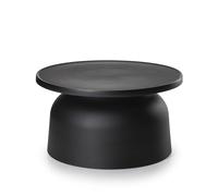 HowHomely Table basse ronde 37 x 67 cm noir | Petite table d'appoint moderne | Table basse pour salon | Table basse pour salon Loft Décoration moderne