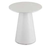 HowHomely Table basse ronde blanche 45 cm de diamètre | Petite table d'appoint en bois | Bois massif | Style scandinave | Table minimaliste en bois de salon