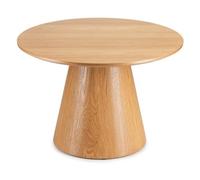 HowHomely Table basse ronde de 60 cm de diamètre - Petite table d'appoint en bois massif - Table basse en bois massif - Style scandinave - Minimaliste - Table de salon