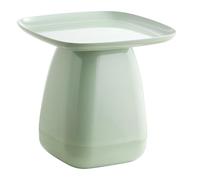 HowHomely Table d'appoint décorative verte - Table basse carrée en plastique moderne petite design scandinave pour salon déco