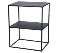 HowHomely | Table d'appoint LOFT 30 x 40 x 50 cm - Table en métal avec étagère, petite, moderne, stable, design industriel, table basse, table de chevet, polyvalente