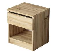 HowHomely Table de chevet couleur chêne - Table de chevet avec tiroir et compartiment ouvert - Table de chevet 46 x 40 x 35,5 cm - Table d'appoint - Armoire de chevet pour chambre à coucher, salon