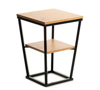 HowHomely Table de chevet en métal et MDF Plateau 40x40 cm 57 cm avec table d'appoint style loft haut