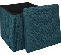 HowHomely tabouret bleu Puff 38 x 38 x 38 cm Pouffe