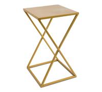 Howhomely Tabouret de fleurs en métal doré 40 cm - flower stand, flower column modern