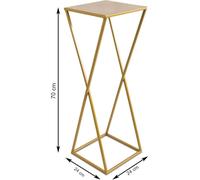 Howhomely Tabouret de fleurs en métal doré 70 cm - flower stand, flower column tall