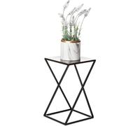 Howhomely Tabouret de fleurs en métal noir 40 cm - flower stand, flower column modern