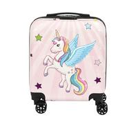 HowHomely | Valise pour enfant cabine 3D 51 x 31 x 22 cm - Bagage à main à roulettes coque rigide, légère, colorée, valise de voyage pour enfants, vacances, avion, Rose, 31 x 22 x 51 cm