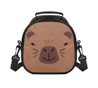 Howilath Capybara Sac à déjeuner isotherme pour enfants pour l'école, la plage, le pique-nique mignon petit sac à déjeuner isotherme avec sangle amovible