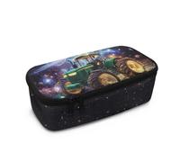 Howilath Grande trousse à crayons pour enfants garçons école secondaire/primaire trousse à crayons étudiants grande capacité papeterie trousse à crayons, Train Galaxy Space, 10.24"*4.49"*3.15