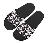 Howilath Panda Sandales glissière bande unique pour femmes, Panda animal dessin animé mignon Adorable bout ouvert talons bas Chaussures d'été antidérapantes Poids léger EU 36