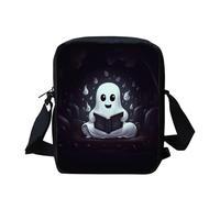 Howilath Petit sac à bandoulière avec imprimé animal amusant pour l'extérieur, voyage, sac à bandoulière pour téléphone portable, Livre fantôme