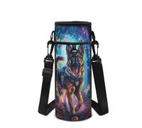 Howilath Porte-bouteille d'eau en néoprène pour la marche quotidienne, Berger allemand bleu, Sac à dos enfant