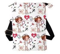 Howilath Sac à bandoulière tendance femme, petit bandoulière portable pour le shopping, les voyages, pochette décontractée pour téléphone portable, Adorable designer d'infirmière de dessin animé